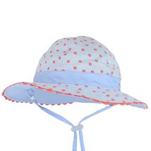 Trendy Apparel Shop Infant Girl&#39;s Reversible Blossom Floral UPF Sun Floppy Hat - - £19.97 GBP