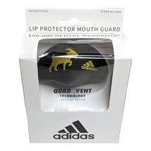 Adidas Quad Vent Sports Lip Protector Mouth Guard Black Gold GOAT With T... - $7.91