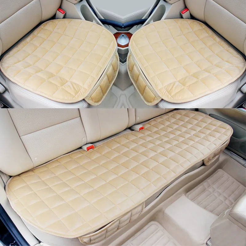 Winter Car Seat Cover Car Front/Rear/Full Set Seat Cushion Non-slip Short Plush - £13.74 GBP+