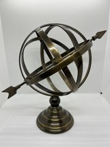 Vintage Metal 11” Armillary Sphere Arrow Nautical Maritime Astrolabe Glo... - £44.83 GBP