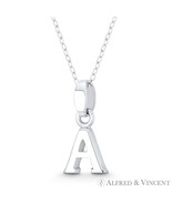 Initial Letter &quot;A&quot; 20x10mm (0.8x0.4in) Charm 3D Pendant in .925 Sterling... - $29.32 CAD+