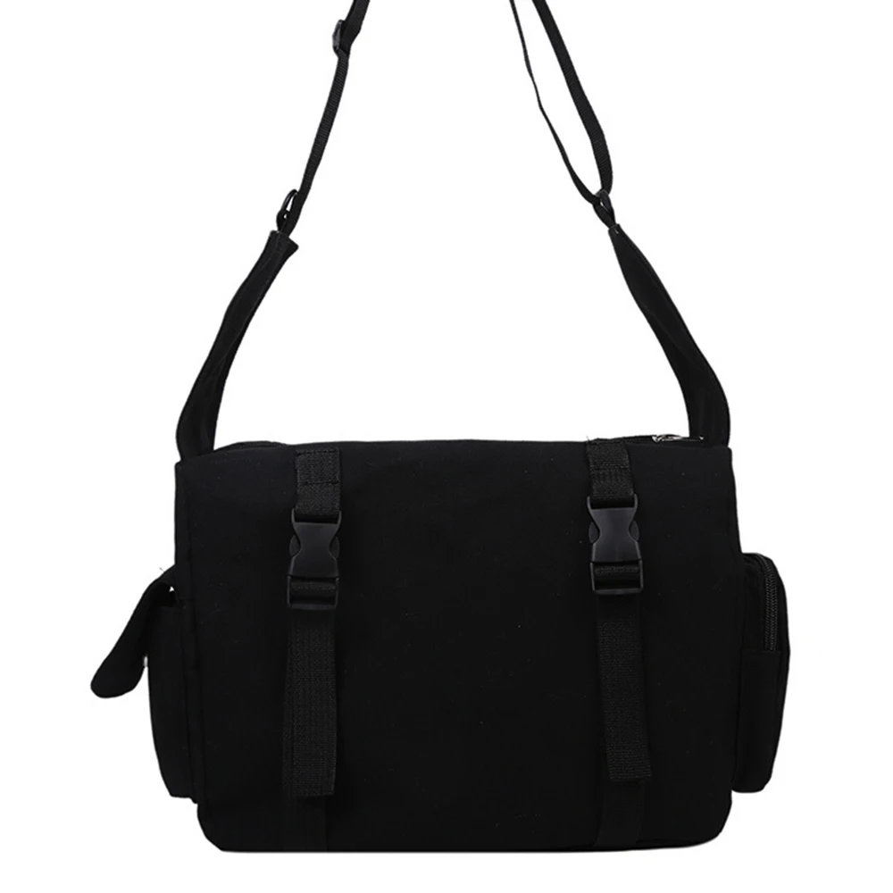Solid Color Canvas Crossbody Bags Large Capacity Messenger Bag Fashion B... - $21.50
