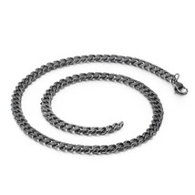 Stainless Steel 45-76cm Cuban Chain Necklace Men Women Punk Matte Brushed 9mm Ch - £15.39 GBP