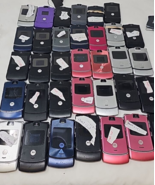 34 Motorola Razr V3 V3i  GSM Flip Phone Vintage ATT T-Mobile CDMA Repair... - $238.50