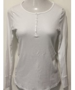 Felina Womens Long Sleeve Rib Knit T Shirts White Medium - $131.09 MXN