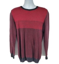 Barbour Wool Sweater Men&#39;s Size M Red Black Long Sleeve Crewneck - £34.84 GBP