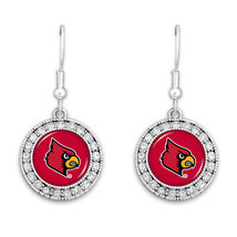 47282 Louisville Crystal Circle Logo Earrings - £13.13 GBP