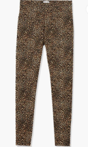 Daily Ritual Women&#39;s Ponte Knit Legging Brown Tortoise Extra Long Small - £12.57 GBP