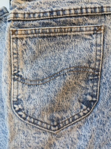 Vintage 1980 Lee Acide Jeans Délavé 33 x 30 Union Fabriqué Coton USA Item image 5