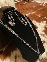  Vintage &quot;Reinvented&quot; Drape Necklace, Bracelet, Earrings and Ring Set, U... - £54.48 GBP