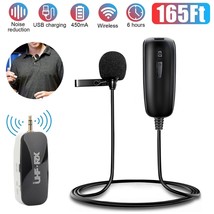 UHF Wireless Lavalier Microphone Lapel Mic Bodypack Transmitter 165FT Long Range - £28.96 GBP