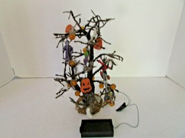 Lemax Decorated Halloween Tree Lighted Repaired As Is It Works Lot D - £14.58 GBP