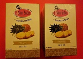 2 Pack A Naturally Slimming Tea Pineapple Green Tea With Garcinia Gambogia - £30.42 GBP