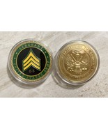 Rank U.S. Army Staff Sergeant E-5 None Commissioned Officer Challenge Coin, - $271.77 MXN