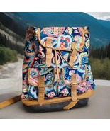 VIV &amp; LOU Backpack Multicolor Paisleys Design 16”L  x 16”H x 6”W - £17.09 GBP