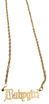 Babygirl Necklace Gold Colored Chain Adjustable Brand New Great Gift Idea BuyNow - $9.99