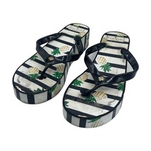 Kate Spade Sandals Women&#39;s 9M &quot;Remmie&quot; Flip Flop Wedge Pineapple Stripe - $380.72 MXN