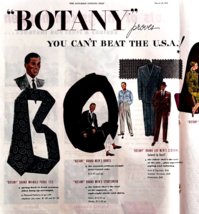 1947 Botany Fabrics Advertisement Centerfold Clothing Fashion Vintage DW... - $29.99