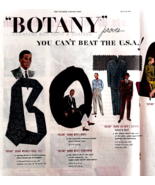 1947 Botany Fabrics Advertisement Centerfold Clothing Fashion Vintage DW... - €25,56 EUR