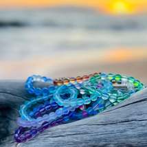 da Hawaiian Store Magical Maui Mermaid Glowing Glass Bead Stretchy Bracelet 8 MM - £11.96 GBP