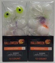 Lot Of 2 Happy Halloween Sticky Eyes 12 Count 3+ - $21.77