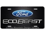 Ford EcoBEAST Inspired Art Gray on Mesh FLAT Aluminum Novelty License Ta... - $17.99