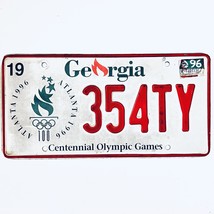 1996 Georgia Centennial Olympic Games Passenger License Plate 354TY - $22.76