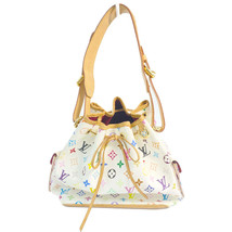 Louis Vuitton Bucket Noe Drawstring Multicolor Canvas Shoulder Bag White - £1,965.16 GBP