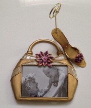 NIB MARSHALL FIELD&#39;S Photo Frame &amp; Holder Gold Purse &amp; Shoe Gift Set Col... - $33.94