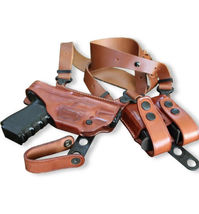 Fits Kahr P380 2.53”BBL Leather Horizontal Should Holster Double Mag #1029# RH image 7