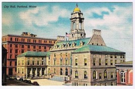 Maine Postcard Portland City Hall  - £1.70 GBP