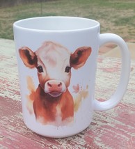Cute Baby Cow Calf 15 Ounce Ceramic Coffee Mug - £14.62 GBP