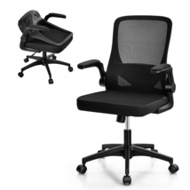 Swivel Computer Desk Chair Mesh Office Chair w/Flip-Up Arms &amp; Foldable B... - £133.71 GBP