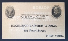 1906 EXCELSIOR VARNISH WORKS 381 Pearl Street New York Reply Postcard - £5.47 GBP