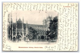 Westminster Abbey North Side London England UK 1902 UDB Postcard C19 - £2.93 GBP