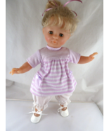 Vintage Corolle Doll Blonde Girl 15” Soft Body with dress and nighty - $37.61