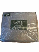 Ralph Lauren Twin Sheet Set Dunham Sateen Charcoal Gray 3pc Cottage 300TC Cotton - $69.25