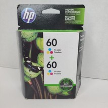 Genuine HP 60 Tri-Color Combo Ink Cartridges Sept 2017 - $16.44