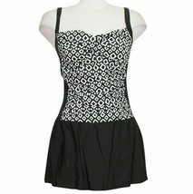 SWIM SOLUTIONS Black Diamond Skater Tummy Control Swimdress Swimsuit 18 - £54.99 GBP