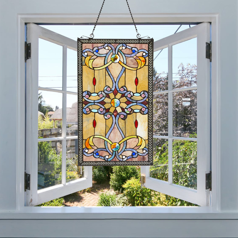 Primary image for Fine Art Lighting Stained Glass Window Panel Hanging Decoration Hanging