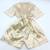 UDERUI Sleepwear Soft Women Short Sleeve Satin Sleepwear with Shorts, Golden - £25.57 GBP