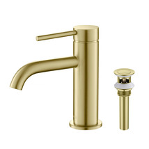 COMBO: Circular Single Lavatory Faucet KBF1008BG + Pop-up Drain/Waste KP... - £104.85 GBP