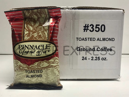 Toasted Almond Gourmet Coffee Pinnacle Brand  24/ 2.25 Oz Case Ground Co... - £31.89 GBP
