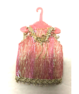 1970 Vintage Topper DAWN Original Pink Shimmering Dress &amp; Hanger - $20.31 CAD