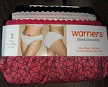 Warner&#39;s ~ Women&#39;s Hi-Cut Underwear Panties Polyester 3-Pair (C) ~ 3XL/10 - $22.02