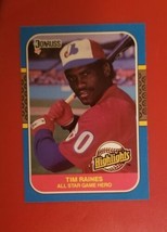 1987 Donruss Highlights Tim Raines #16 Montreal Expos FREE SHIPPING - £1.40 GBP