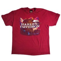 Vintage Harley Davidson Myrtle Beach Size Large Shirt Red Eagle Born Free - £19.50 GBP