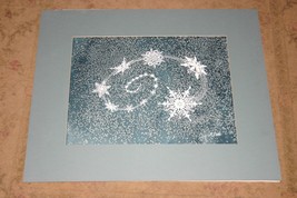 Vtg Acrylic Painting Snowflake Life Cycle You Are One Of A Kind Margaret Bobb Oa - £224.16 GBP