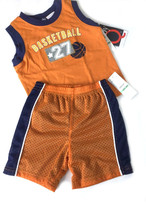 Vintage 90s Baby Q Boy Basketball 2 Piece Outfit Set iSz 18 Months Tank Shorts - £10.16 GBP
