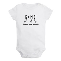 E=MC2 Energy Milk Cuddles Funny Romper Newborn Baby Bodysuit Jumpsuits One-Piece - £8.24 GBP